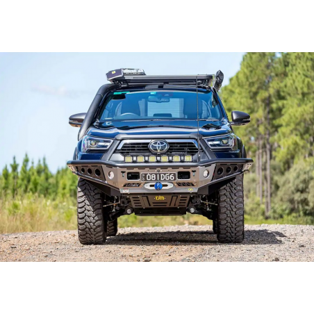 TJM CHASER BULL BAR BLACK STEEL TOYOTA HILUX ROGUE