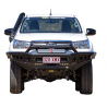 TJM CHASER BULL BAR BLACK STEEL TOYOTA HILUX REVO
