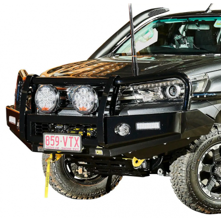 TJM OUTBACK BULL BAR BLACK STEEL T13-TOYOTA HILUX REVO ROGUE