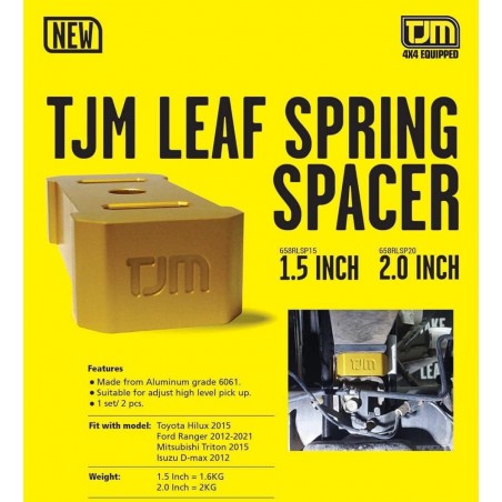 TJM LEAF SPRING SPACER LIFT UP(2INCH) FIT TO TOYOTA HILUX 2016+/FORD RANGER12-21/MITSUBISHI TRITON15-23/ISUZU DMAX13-24