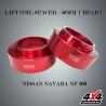 NISSAN NAVARA NP 300 LIFT COIL SPACER - 50MM REAR -RED