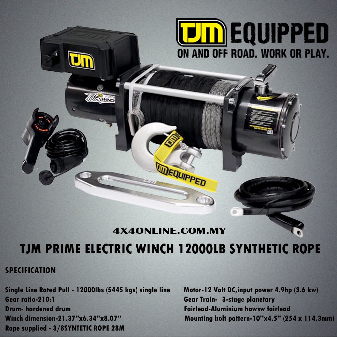 TJM Large Locking Winch Hook for Synthetic Rope